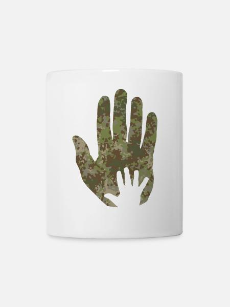 Multitarn camouflage baby hand in hand - Mug - white
