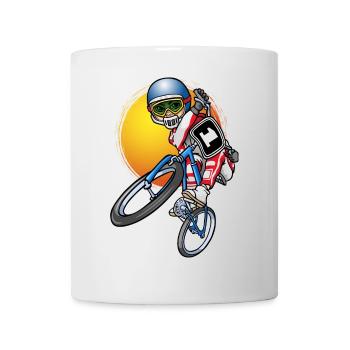 BMX Fahrer - Tasse - Weiß - Vorne