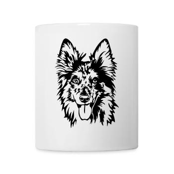 Tiger (old German herding dog) head - Mug - white - Front