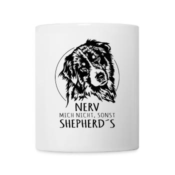 AUSTRALIAN SHEPHERD Aussie nerv mich nich Wilsigns - Tasse - Weiß - Vorne