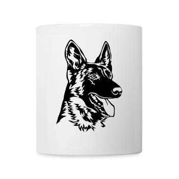 Hollande Herder Tête - Mug blanc - blanc - Devant