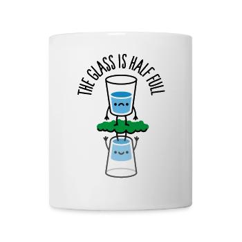 Das Glas ist halb voll Psychologe Psychologe - Tasse - Weiß - Vorne