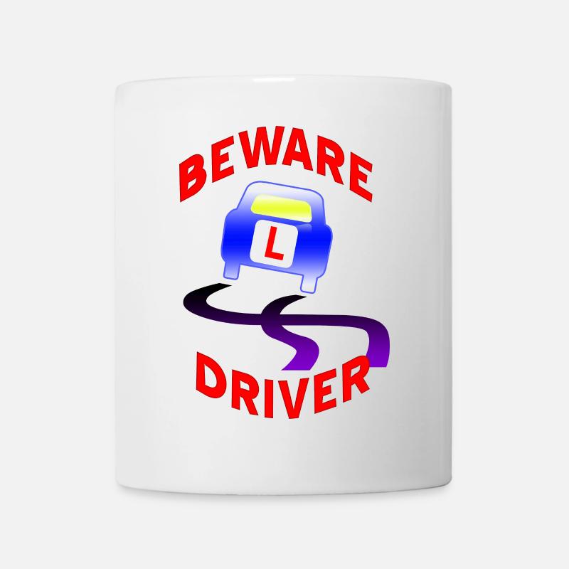Beware Driver Car Graphic - Mug - white