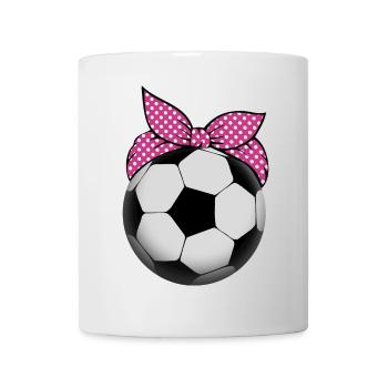 Football Bandana Football féminin de football cadeau - Mug blanc - blanc - Devant