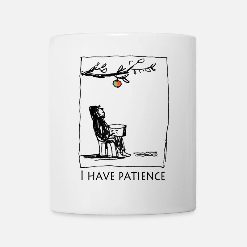 Lecture patiente sur la branche fruitière - Mug blanc - blanc