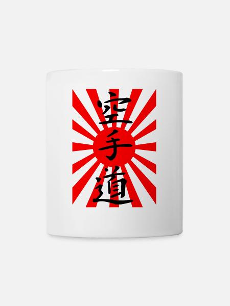 Drapeau japonais de Karaté - Mug blanc - blanc
