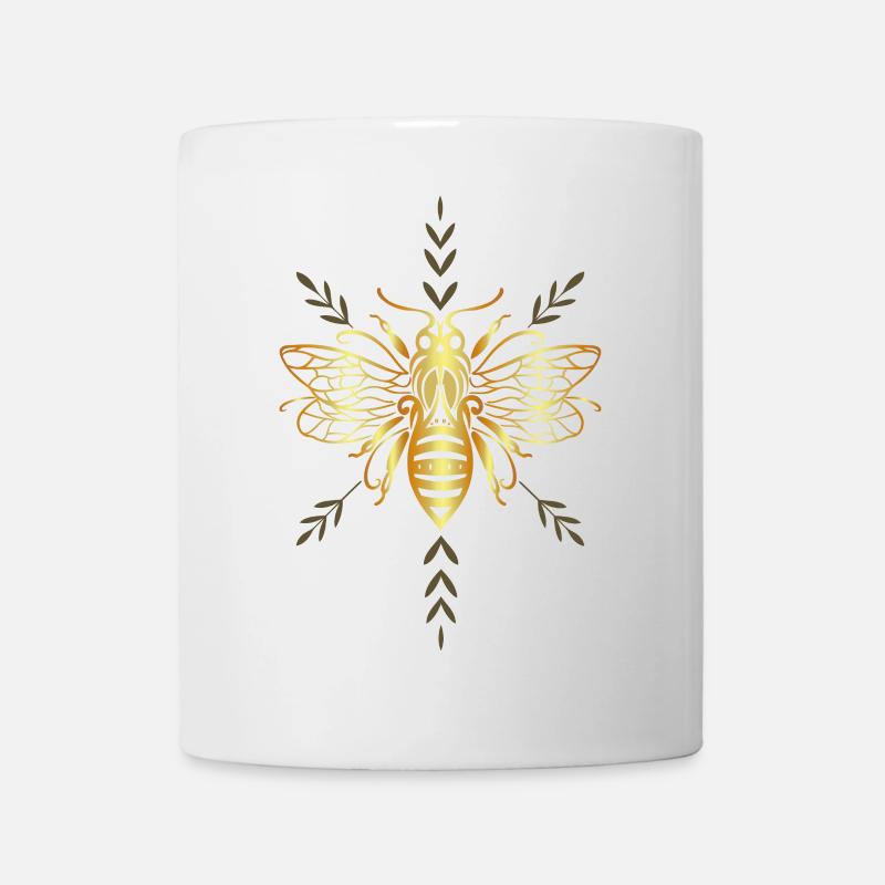 Abeille Abeille abeille Abeilles Fleurs - Mug blanc - blanc
