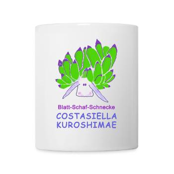 Blatt-Schaf-Schnecke, Costasiella kuroshimae - Tasse - Weiß - Vorne