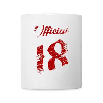 Officiellement 18 ans - Mug blanc - blanc - Devant