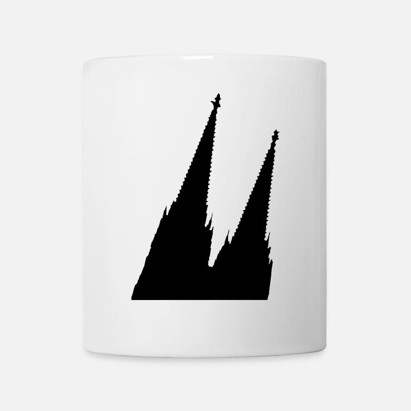 Schräger Kölner Dom in Köln - Tasse - Weiß