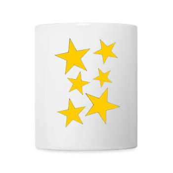 stars yellow - Mug - white - Front