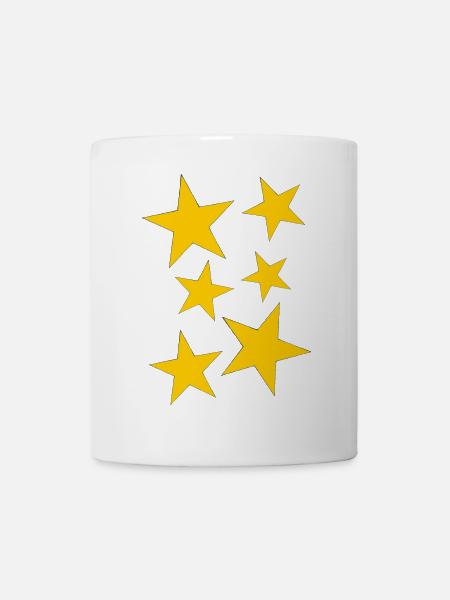stars yellow - Mug - white