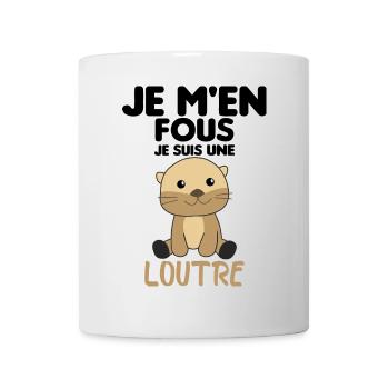 Je M'en Fous Je Suis Une Loutre Cadeau - Mug blanc - blanc - Devant