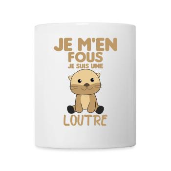 Je M'en Fous Je Suis Une Loutre Cadeau - Mug blanc - blanc - Devant