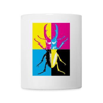 Estilo Pop Art con Escarabajo de Colores - Tasse - Weiß - Vorne