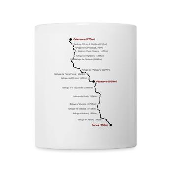 Parcours GR20 noir - Mug blanc - blanc - Devant