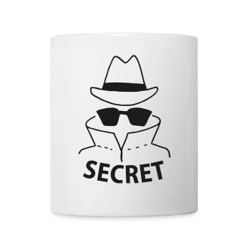 Geheimnisvoll, unnahbar, unsichtbar - Mann mit Hut - Tasse - Weiß - Vorne