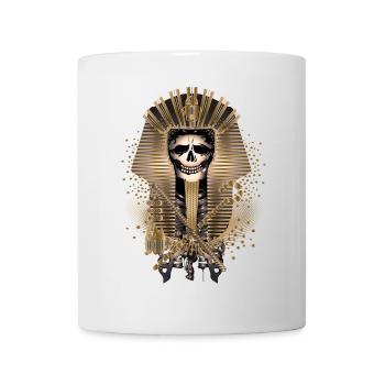 Skull of an Egyptian Pharaoh King - Mug - white - Front
