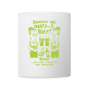 Lustige Biertrinker - Tasse - Weiß - Vorne