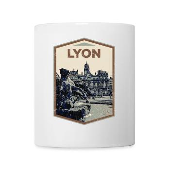 Lyon France est ma ville natale - Mug blanc - blanc - Devant