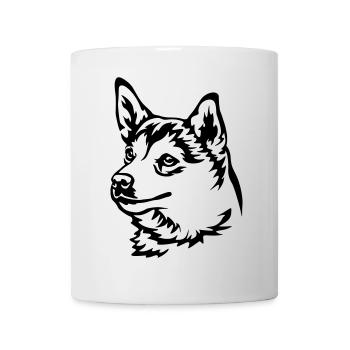 Norwegischer Lundehund Kopf - Tasse - Weiß - Vorne