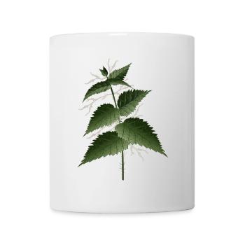 large nettle with large dark green leaves - Mug - white - Front