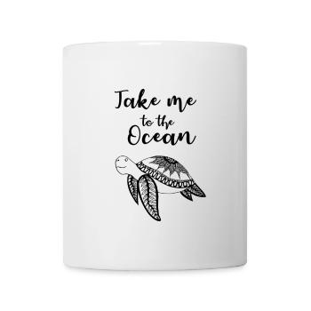 "Take me to the Ocean" turtle - Mug - white - Front