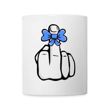 Hand Fuck You! Mittelfinger! süß cool Symbol - Tasse - Weiß - Vorne