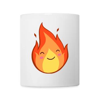 Warmth of the fire animal motif - Mug - white - Front