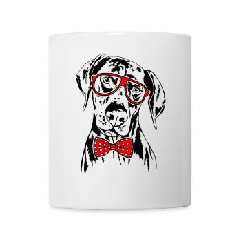 DOBERMANN Glasses Dogs Smart Dog - Mug - white - Front