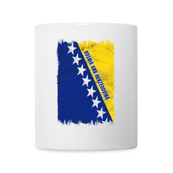 Drapeau de la Bosnie-Herzégovine - Mug blanc - blanc - Devant