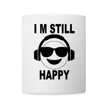 I’m Still Happy – Smiley Headphones Design - Tasse - Weiß - Vorne