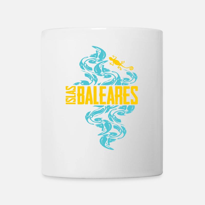 Balearic Islands Waves Pattern - Mug - white