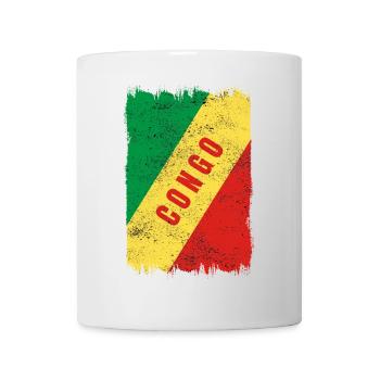 Kongo Flagge - Tasse - Weiß - Vorne