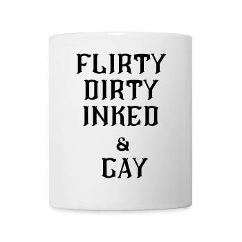 Flirty lesbian text - Mug - white - Front