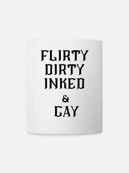 Flirty lesbischer Text - Tasse - Weiß