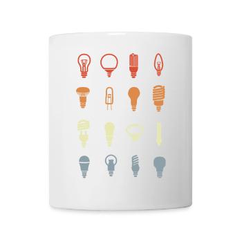 Light bulb sockets - Mug - white - Front