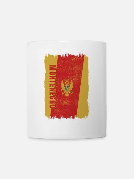 Montenegro Flagge - Tasse - Weiß