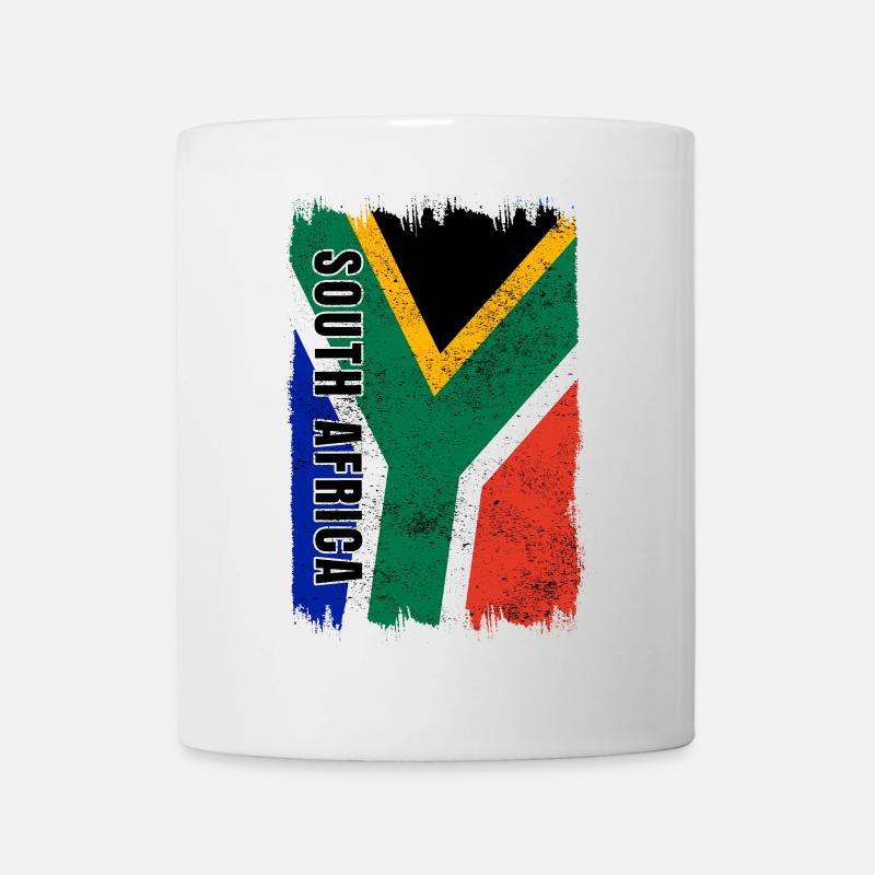Südafrika Flagge - Tasse - Weiß