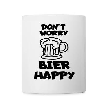 Keine Sorge, Bier glücklich für Bierliebhaber # - Tasse - Weiß - Vorne