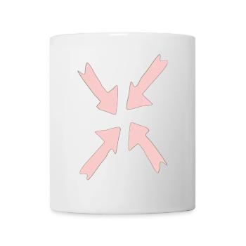 rosa fokus Pfeile - Tasse - Weiß - Vorne