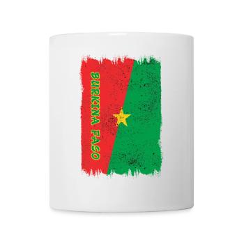 Conception du drapeau de Bukina Faso - Mug blanc - blanc - Devant