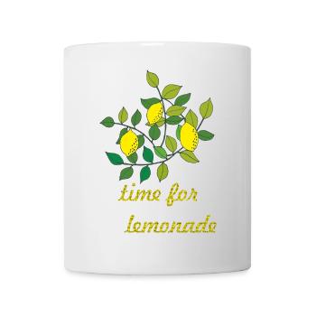 time for lemonade zitronen - Tasse - Weiß - Vorne