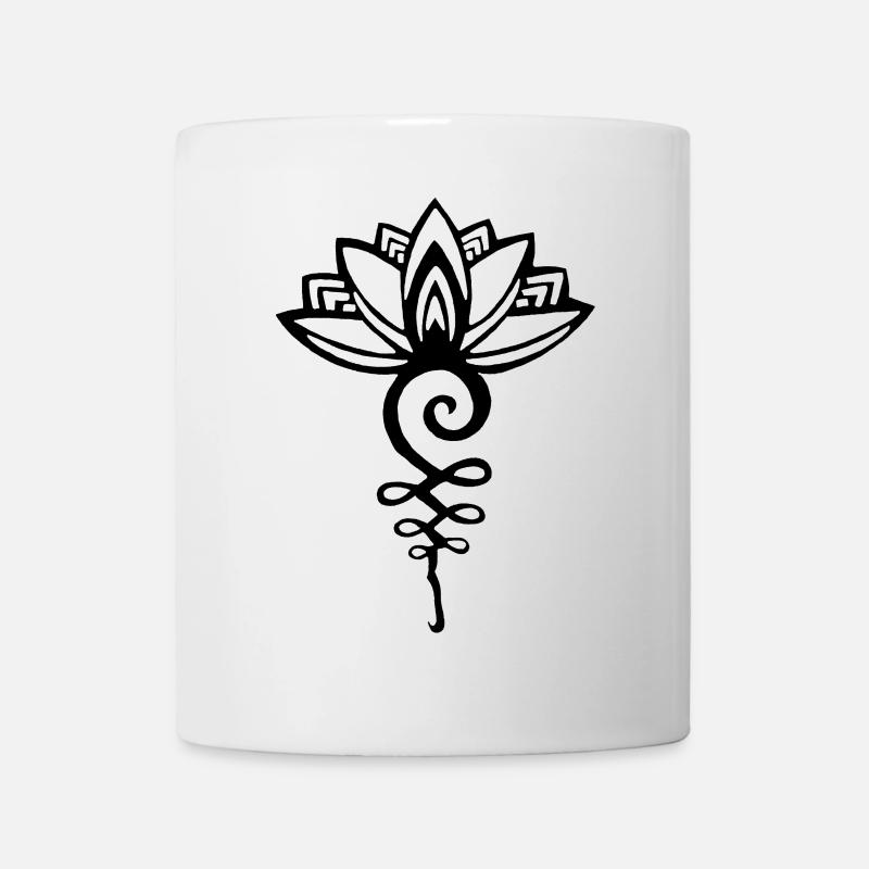 Lotus noir éternel - Mug blanc - blanc