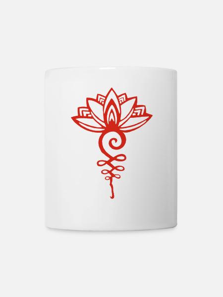 Ewiger roter Lotus - Tasse - Weiß
