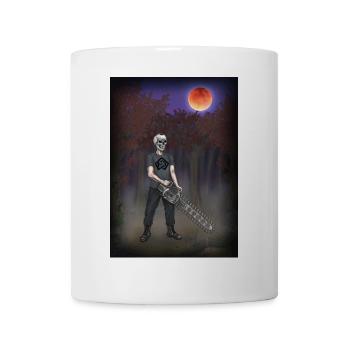 Forest worker, forester, chainsaw, full moon - Mug - white - Front
