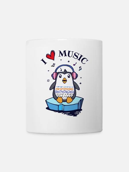 Seevogel Cool Herz PinguinTier Statement - Tasse - Weiß