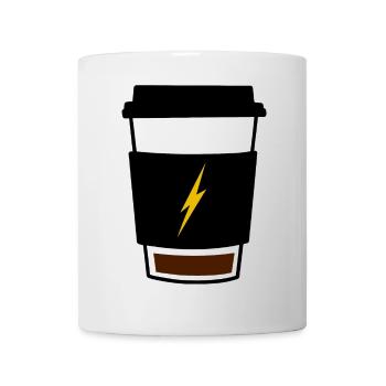 Kaffee mit niedrigem Batteriestand - Tasse - Weiß - Vorne