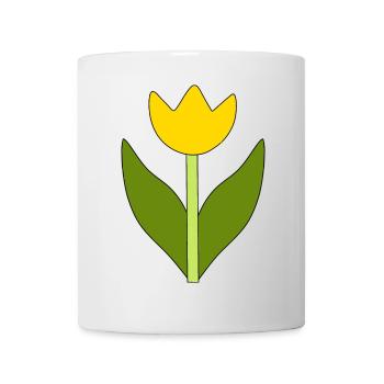 Fleur, Jaune, Fleur Jaune, Fleurs, Tulipe, Tulipes, Fleur - Mug blanc - blanc - Devant
