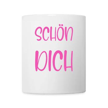 Schön dass es dich gibt - Tasse - Weiß - Vorne